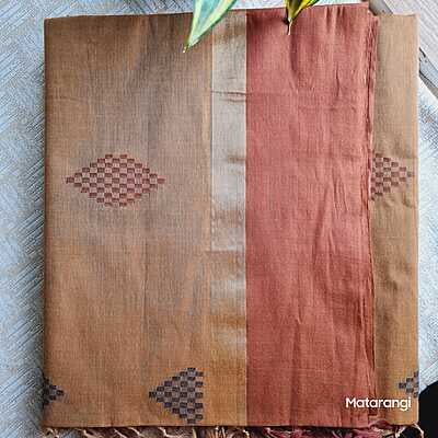 Sandy Brown Cotton Silk Saree Sandy Brown Cotton Silk Saree