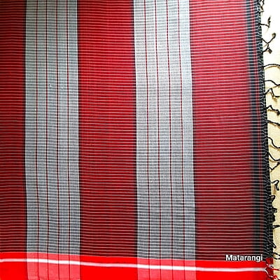 Black Check Design Pure Khadi Cotton Handloom Saree Black Check Design Pure Khadi Cotton Handloom Saree