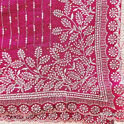 Maroon Crepe Silk Designer Saree Maroon Crepe Silk Designer Saree