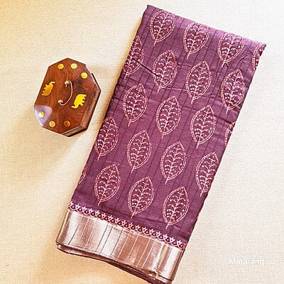 Brown Bhagalpuri Crepe Silk