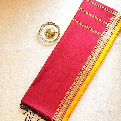 Maroon Handloom Khadi Saree Maroon Handloom Khadi Saree