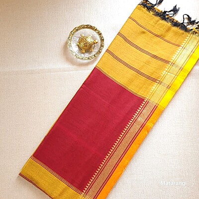 Golden Brown Handloom Khadi Saree Golden Brown Handloom Khadi Saree