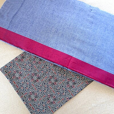 Light Blue Handloom Khadi Cotton with Blouse