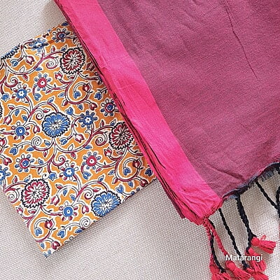 Maroon Handloom Khadi Cotton with Blouse Maroon Handloom Khadi Cotton with Blouse