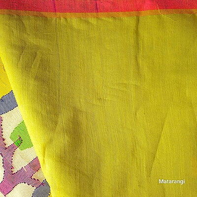 Lime Green Khadi Silk Cotton Handloom Jamdani Saree Lime Green Khadi Silk Cotton Handloom Jamdani Saree