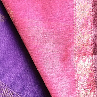 Violet & Magenta Handloom Cotton Silk Saree Violet & Magenta Handloom Cotton Silk Saree
