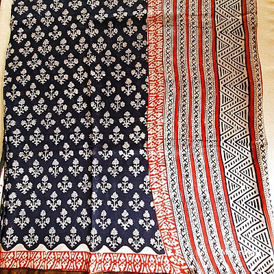 Black Hand Block Printed Organic Chanderi Silk Saree Black Hand Block Printed Organic Chanderi Silk Saree