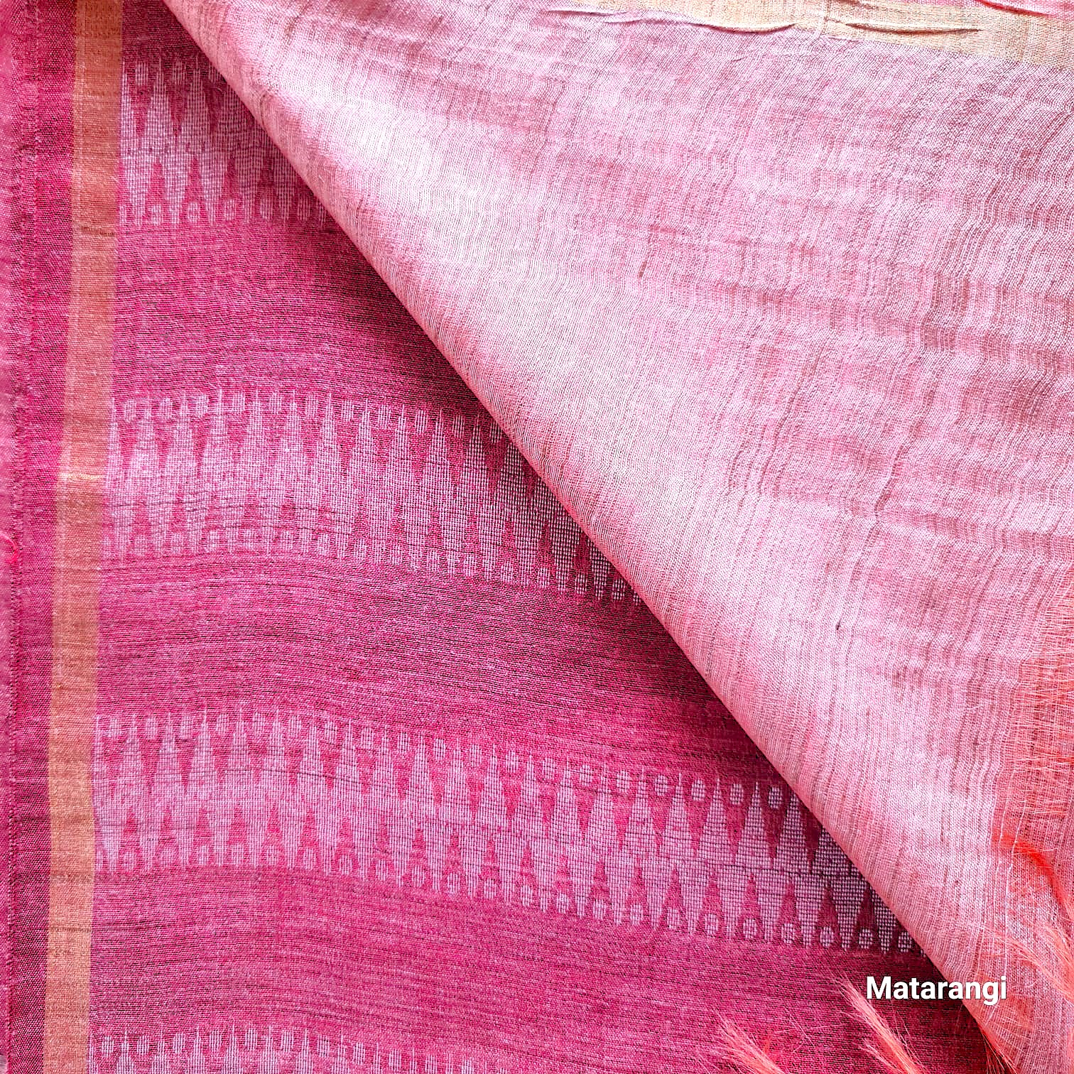 Matarangi Dark Mauve Semi Tussar Saree