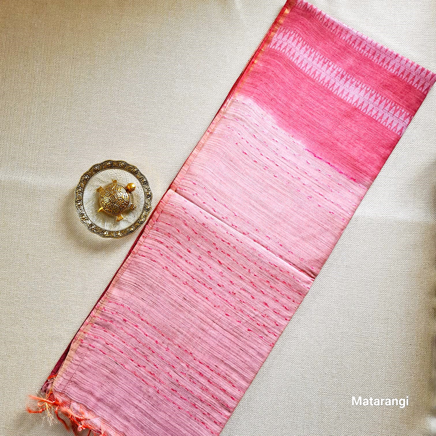 Matarangi Dark Mauve Semi Tussar Saree