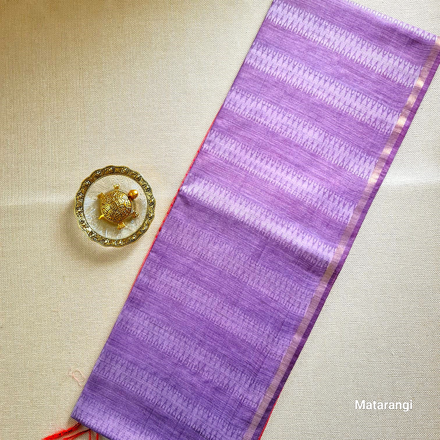 Matarangi Purple Semi Tussar Saree
