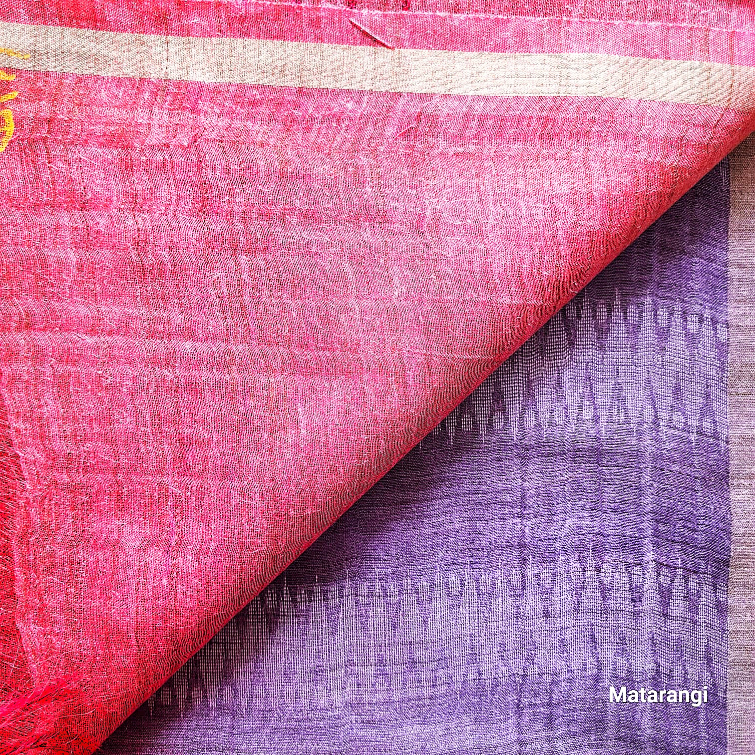 Matarangi Purple Semi Tussar Saree