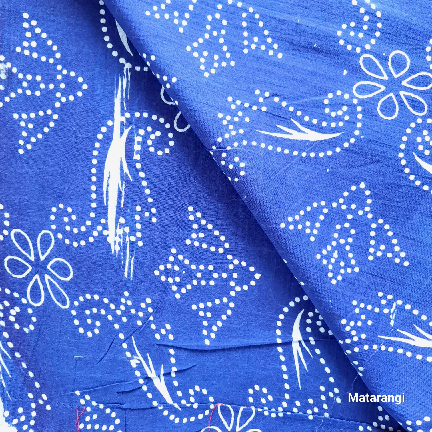 Indigo Mulcotton Saree Floral Design