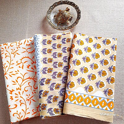 Matarangi Beige HB printed Jaipur Cotton Salwar Material Matarangi Beige HB printed Jaipur Cotton Salwar Material