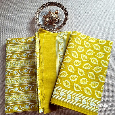 Lime Green HB printed Jaipur Cotton Salwar Material Lime Green HB printed Jaipur Cotton Salwar Material