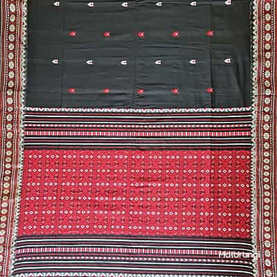 Black Premium Handwoven Khadi Cotton Jamdani Saree Black Premium Handwoven Khadi Cotton Jamdani Saree