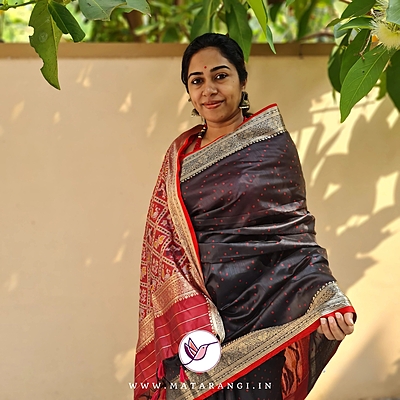 Black& Red Rajkot Patola Saree