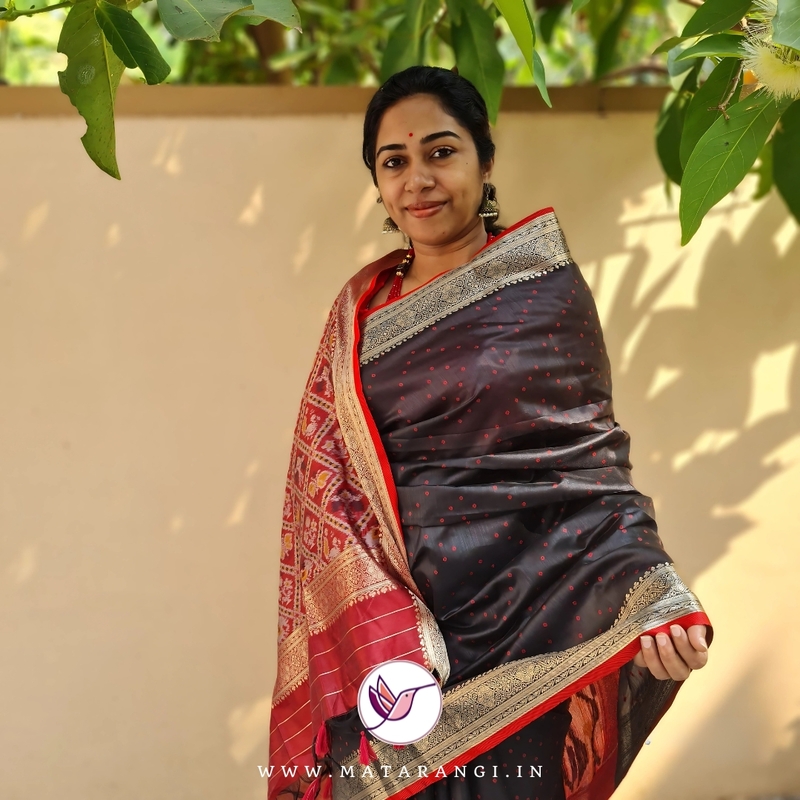 Black& Red Rajkot Patola Saree