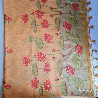 Mustard Premium Munga Cotton Saree Mustard Premium Munga Cotton Saree
